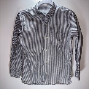 Gap Kids Boys Blue-white Striped Oxford Shirt Size 2XL (14-16) Preppy Classic